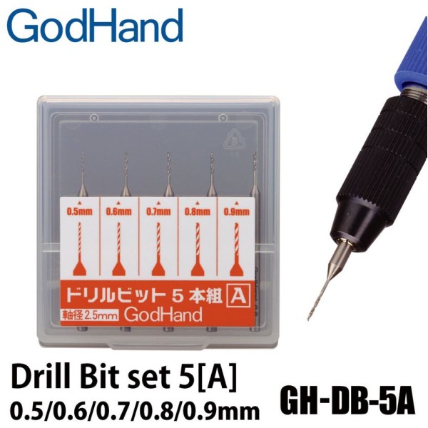 GodHand Hobby Tools: Drill Bit Set of 5 [A]