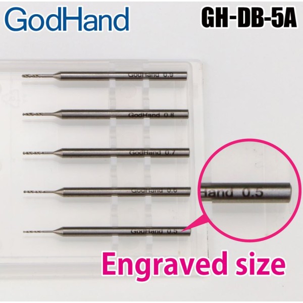 GodHand Hobby Tools: Drill Bit Set of 5 [A]