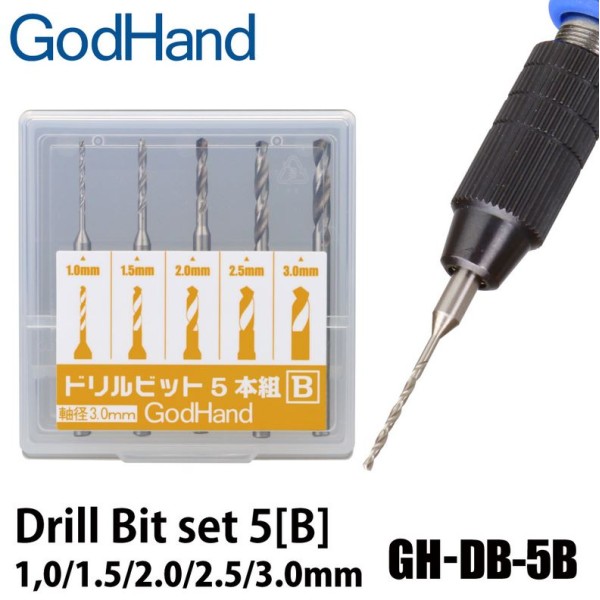 GodHand Hobby Tools: Drill Bit Set of 5 [B]