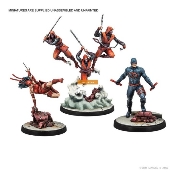 Marvel - Crisis Protocol - Miniatures Game - Shadowland Daredevil and Elektra