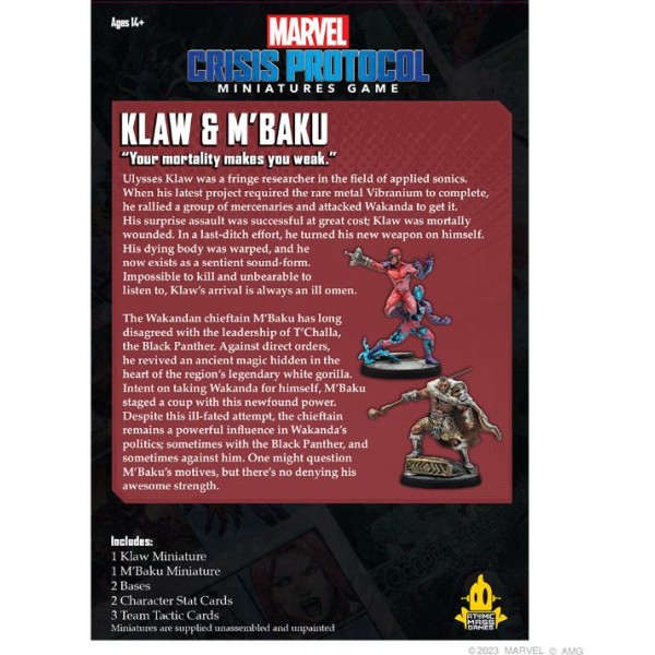 Marvel - Crisis Protocol - Miniatures Game - Klaw and M'Baku