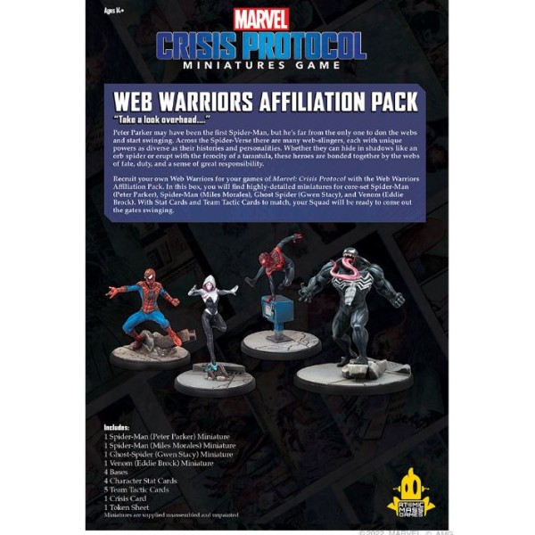 Marvel - Crisis Protocol - Miniatures Game - Web Warriors - Affiliation Pack