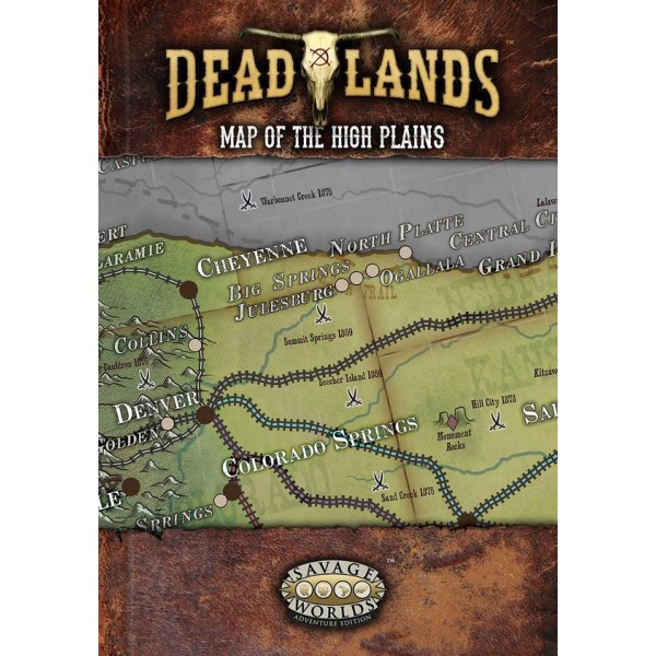 Deadlands The Weird West RPG - Hell on the High Plains - Poster Map