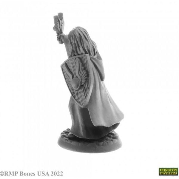 Reaper Dungeon Dwellers (Bones USA Plastic) - Thess Ironfaith, Female Cleric 