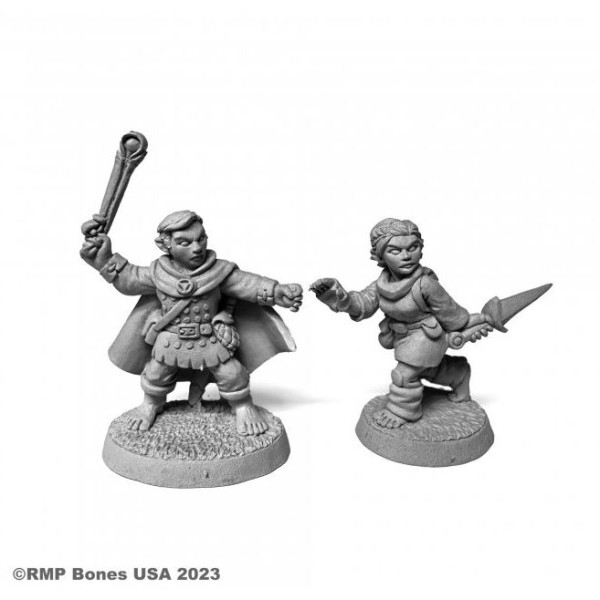 Reaper Dungeon Dwellers (Bones USA Plastic) - Halfling Ranger and Rogue 