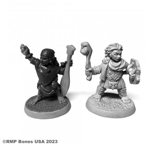 Reaper Dungeon Dwellers (Bones USA Plastic) - Halfling River Witch and Druid