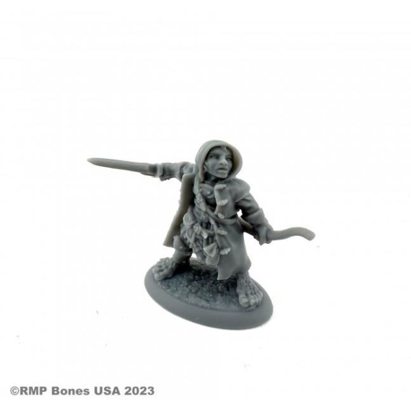 Reaper Dungeon Dwellers (Bones USA Plastic) - Woody Stumpwimple, Halfling Ranger 