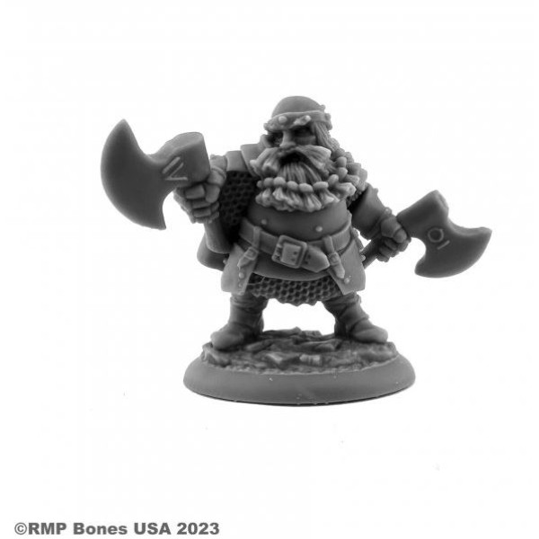 Reaper Dungeon Dwellers (Bones USA Plastic) - Hagar, Dwarf Fighter 