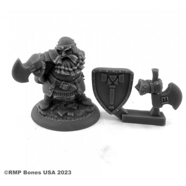 Reaper Dungeon Dwellers (Bones USA Plastic) - Hagar, Dwarf Fighter 