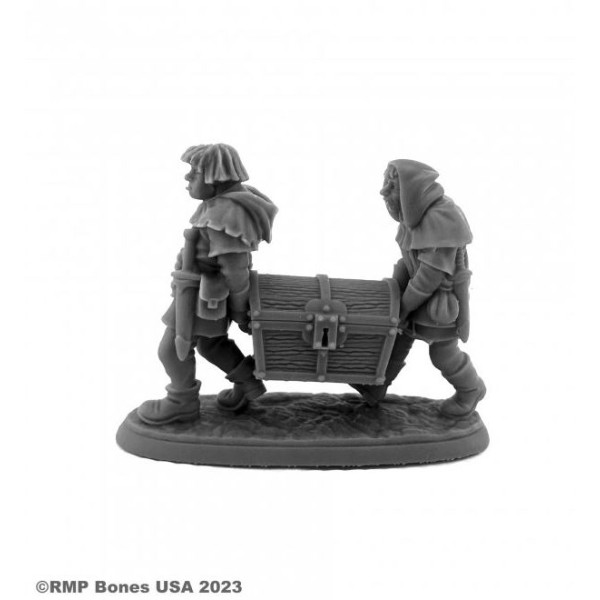 Reaper Dungeon Dwellers (Bones USA Plastic) - Henchmen: Henchmen and Chest