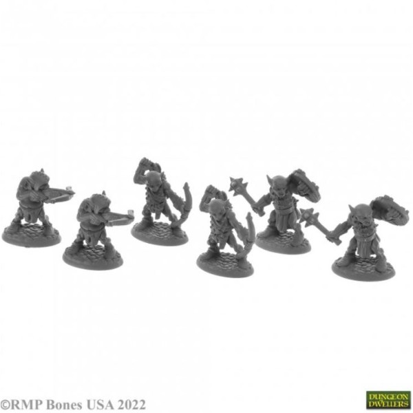 Reaper Dungeon Dwellers (Bones USA Plastic) - Goblin Pillagers (6)