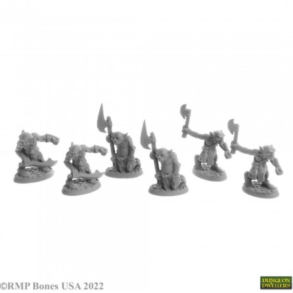 Reaper Dungeon Dwellers (Bones USA Plastic) - Goblin Raiders (6)