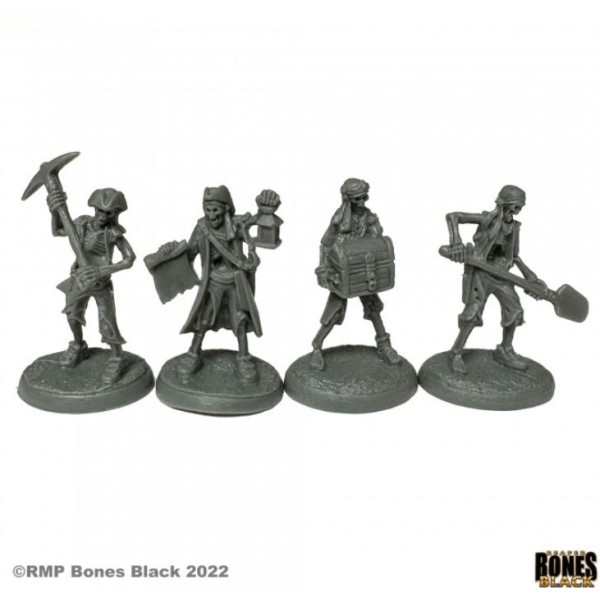 Reaper Bones Black - Skeletal Treasure Crew (4)