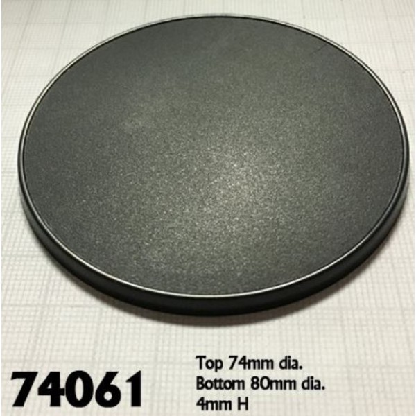 Reaper Bases - 80mm Round Gaming Base (4)