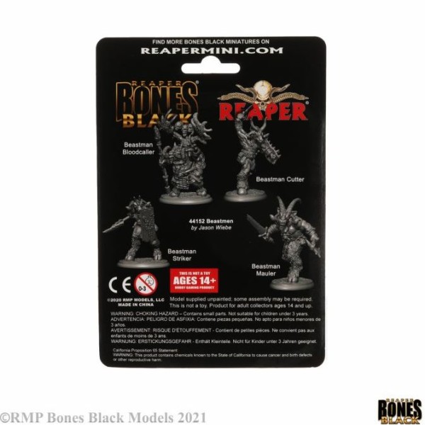 Reaper Bones Black - Beastmen Pack (4)