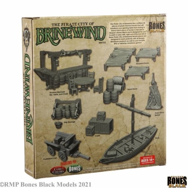 Reaper Bones Black - Pirate City of Brinewind - Boxed Set