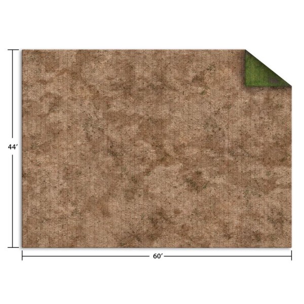 Monster Fight Club - Double Sided Gaming Mat (Adventure GRID) - 44x60 - Broken Grasslands / Desert Scrubland (Cannot Be Shipped)