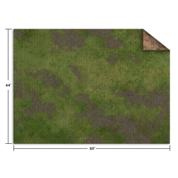 Monster Fight Club - Double Sided Gaming Mat (Adventure GRID) - 44x60 - Broken Grasslands / Desert Scrubland (Cannot Be Shipped)