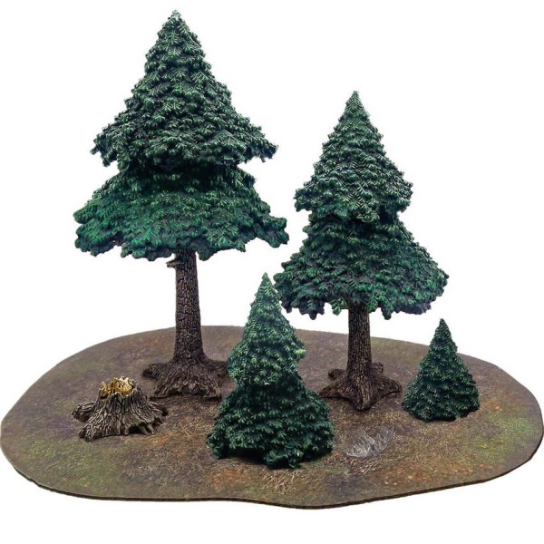 Monster Fight Club - Pre-Painted Scenery - Evergreen Pine Forest