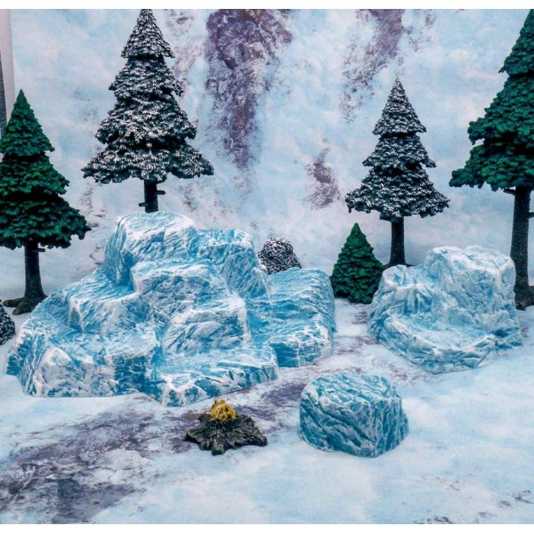 Monster Fight Club - Pre-Painted Scenery - Snowy Hills