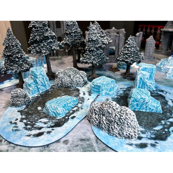 Monster Fight Club - Pre-Painted Scenery - Snowy Ice Fields