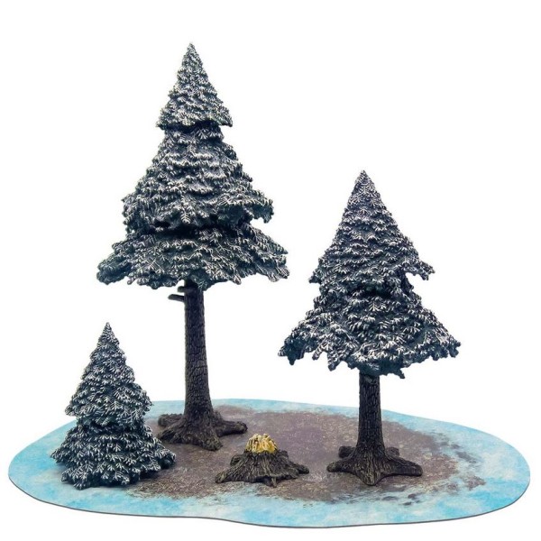 Monster Fight Club - Pre-Painted Scenery - Snowy Pine Forest