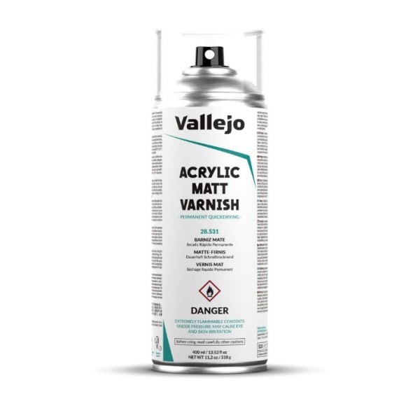 Vallejo - Aerosol - Matt Varnish 400ml (In Store only)