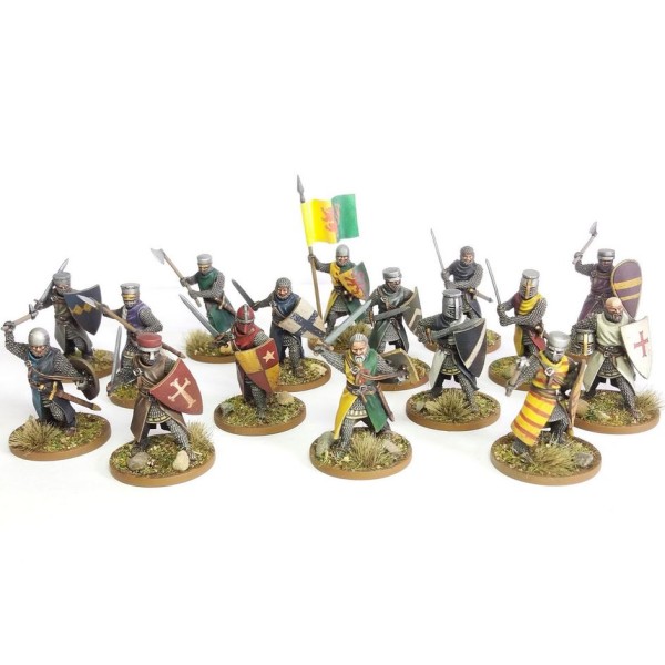 Wargames Atlantic - The Age of Chivalry - Foot Knights - Foot Knights (1150-1320) - Plastic Boxed Set (24))