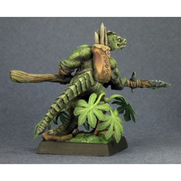 Reaper - Bones - Lizardman Spearman